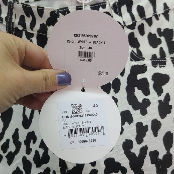 See By Chloe Animal Print Mid Rise Cropped Straight Jeans Size 40 - Picture 8 of 10